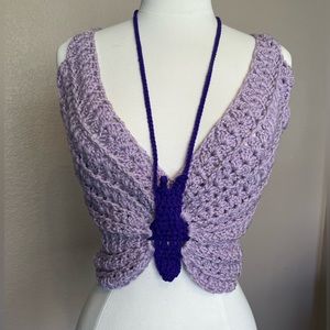 LOVELY HANDMADE CROCHET BUTTERFLY 🦋 TOP